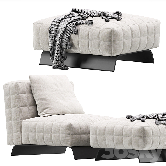 Minotti TWIGGY Armchair 3DS Max Model - thumbnail 3