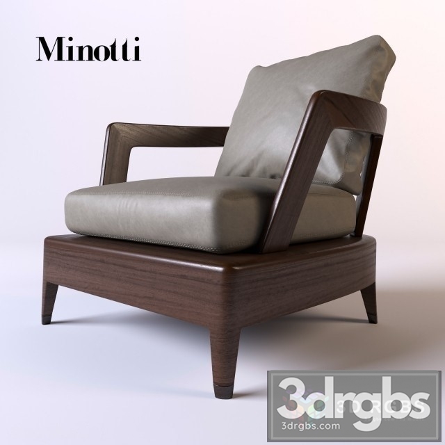 Minotti Virginia Armchair 3dsmax Download - thumbnail 1