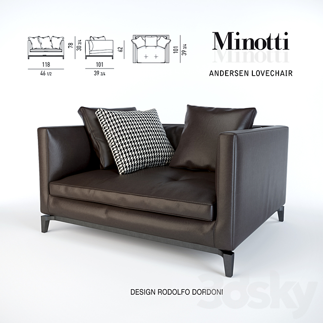 Minotti_Andersen_Lovenchair 3DSMax File - thumbnail 1