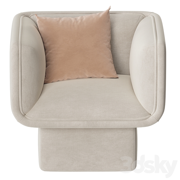 Missana BLOCK ARMCHAIR 3DS Max Model - thumbnail 2