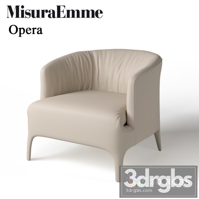 Misura Emme Opera Armchair 3dsmax Download - thumbnail 1