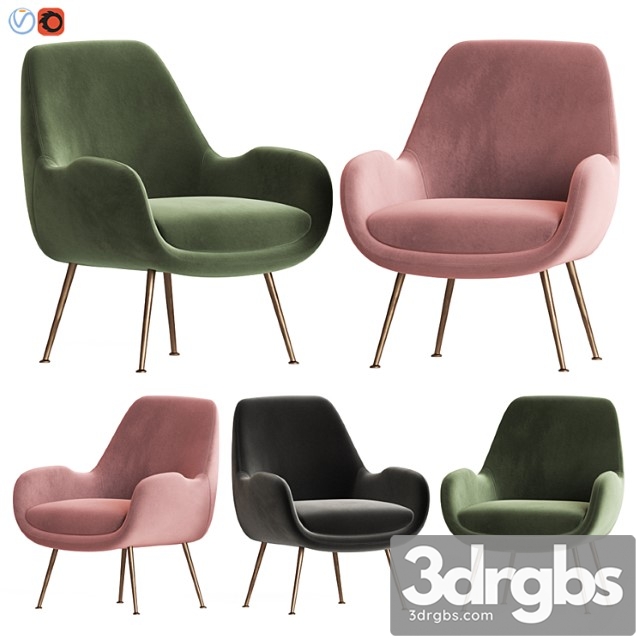 Moby accent chair made 3dsmax Download - thumbnail 1