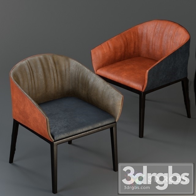 Moderm Leather Armchair 3dsmax Download - thumbnail 1