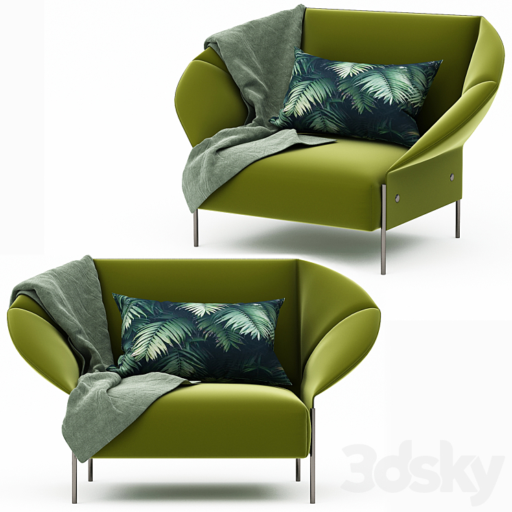 Modern Arm Chair 3DS Max - thumbnail 2