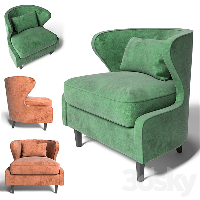 Modern Classic Armchair “Vidia” 3DSMax File - thumbnail 1