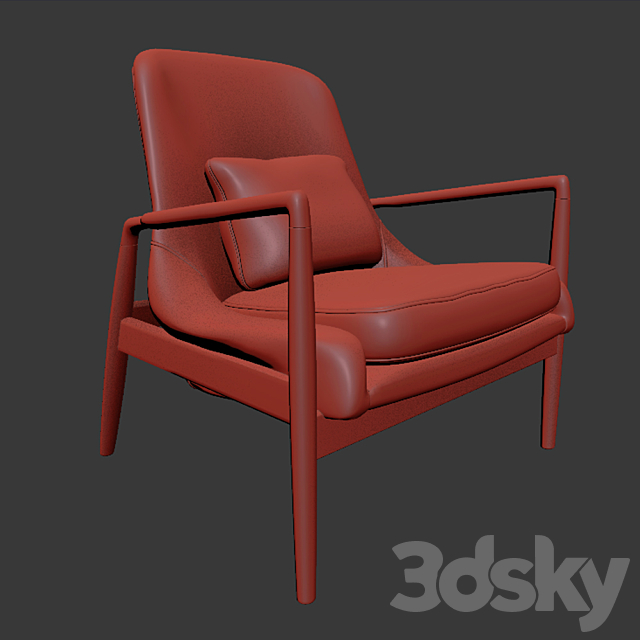 Modern lucas armchair 3ds Max - thumbnail 3