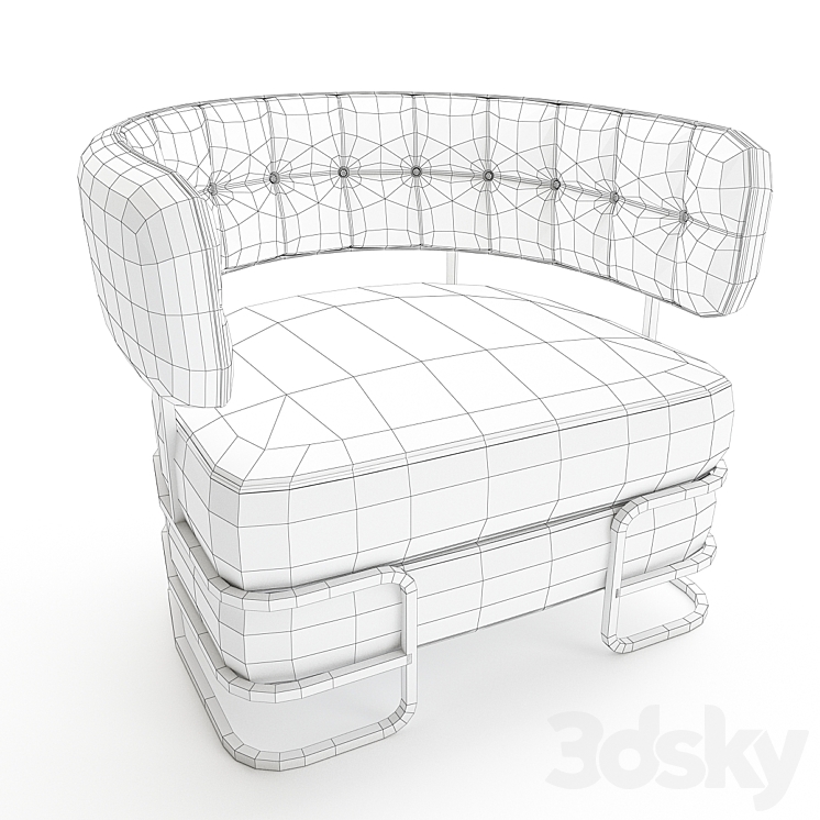 Modern Luxury Armchairs Porus Studio Furniture 3DS Max - thumbnail 2