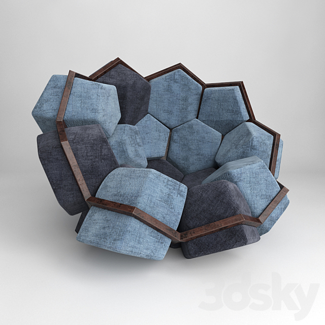 Modular chair Designer Quartz Chair 3DSMax File - thumbnail 1