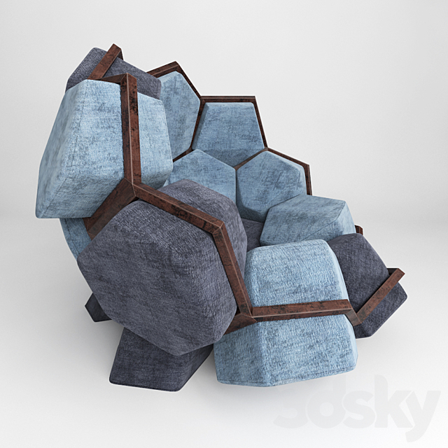 Modular chair Designer Quartz Chair 3DSMax File - thumbnail 2