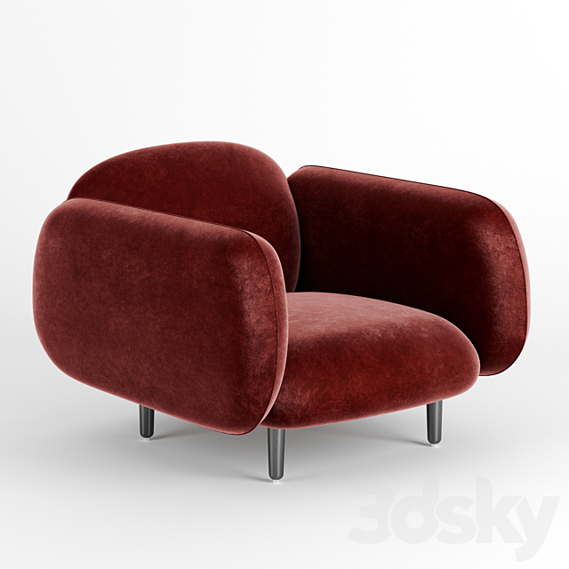 Moira armchair by Enostudio 3ds Max - thumbnail 1