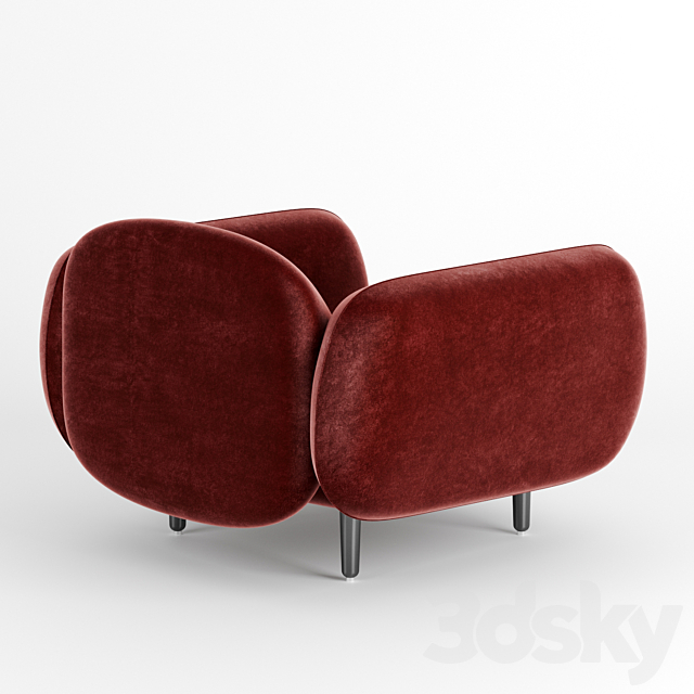 Moira armchair by Enostudio 3ds Max - thumbnail 2