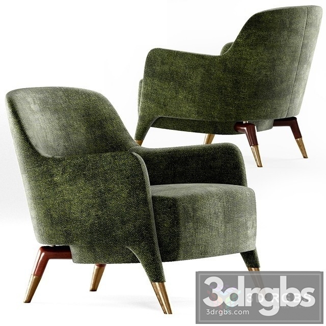 Molteni C D 151 Armchair 3dsmax Download - thumbnail 1