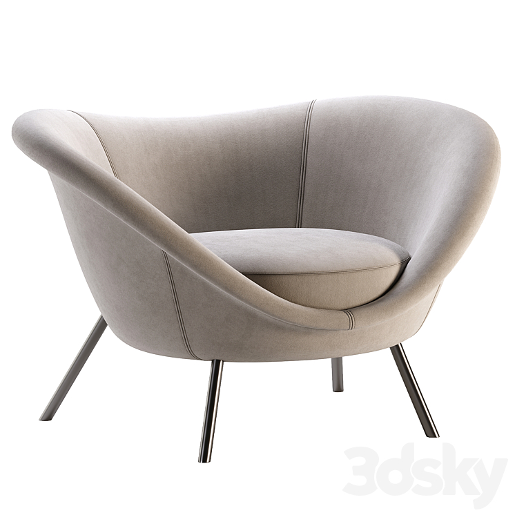 Molteni chair 3DS Max Model - thumbnail 2