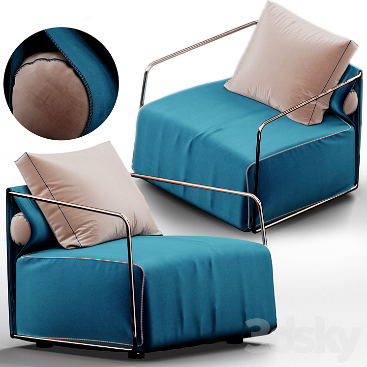 Mondo – Adex armchair 3DS Max - thumbnail 1