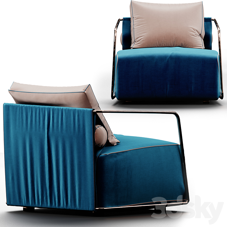 Mondo – Adex armchair 3DS Max - thumbnail 2