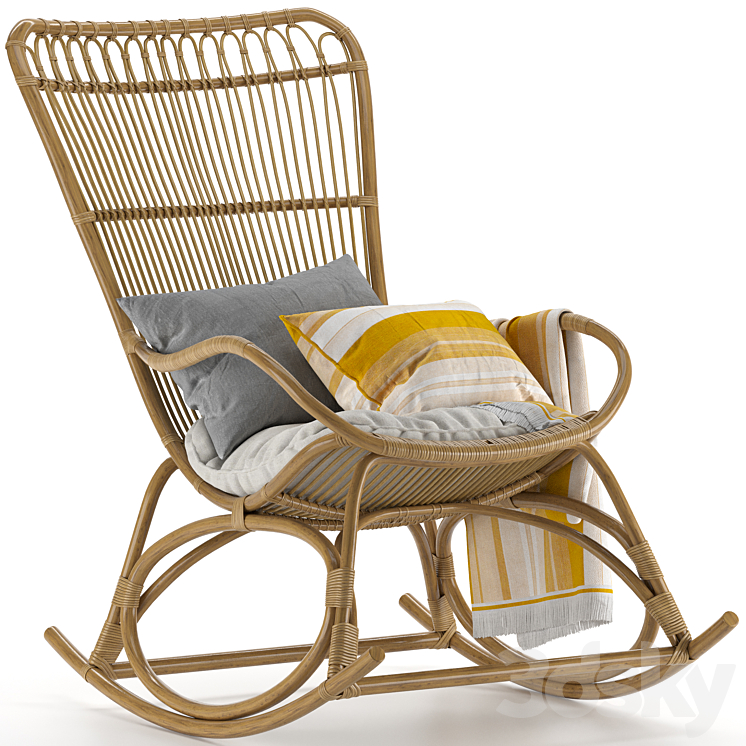 monet rocking chair 3DS Max Model - thumbnail 1