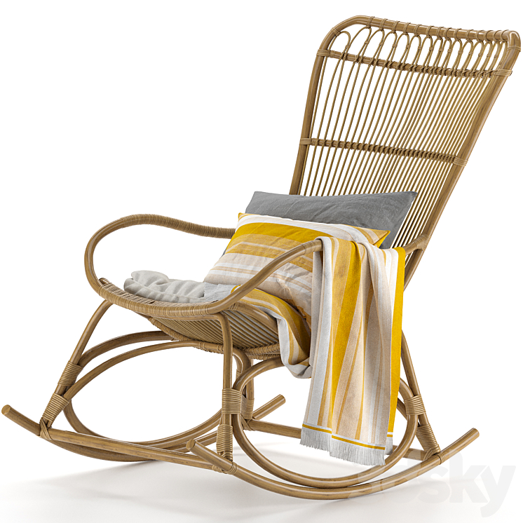 monet rocking chair 3DS Max Model - thumbnail 2