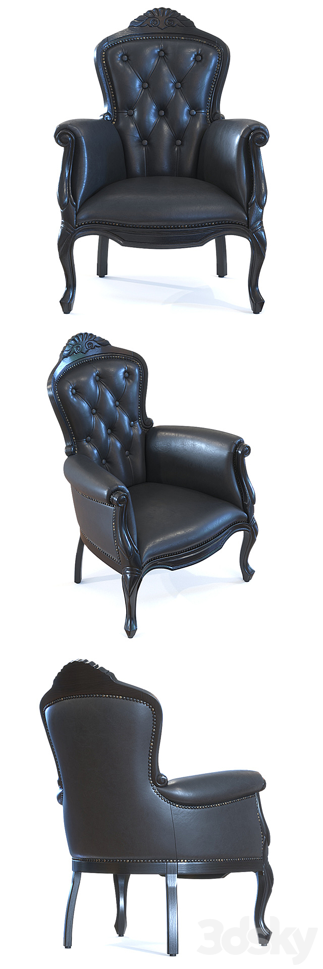 Moooi Smoke Armchair (not burnt) 3ds Max - thumbnail 2