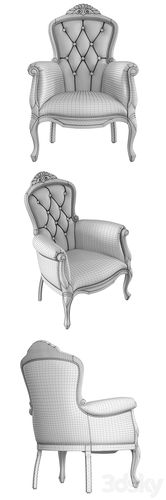 Moooi Smoke Armchair (not burnt) 3ds Max - thumbnail 3