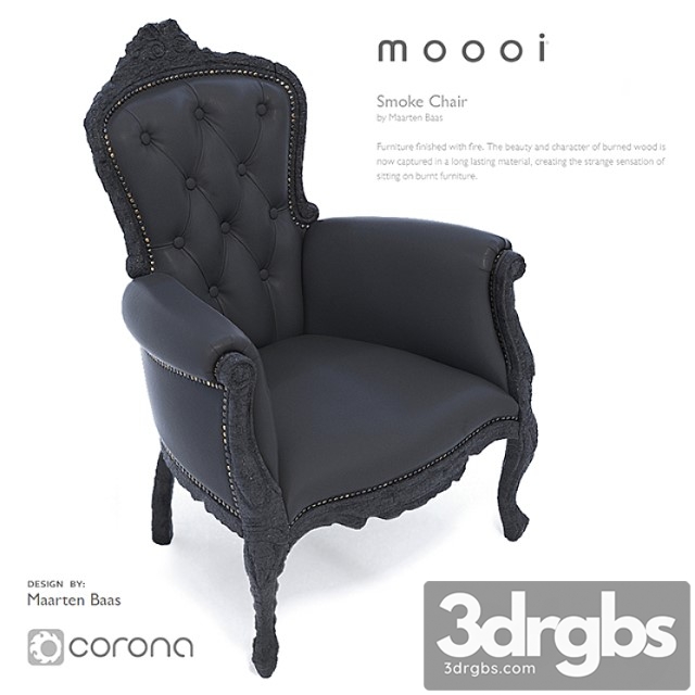 Moooi Smoke Chair 2 3dsmax Download - thumbnail 1