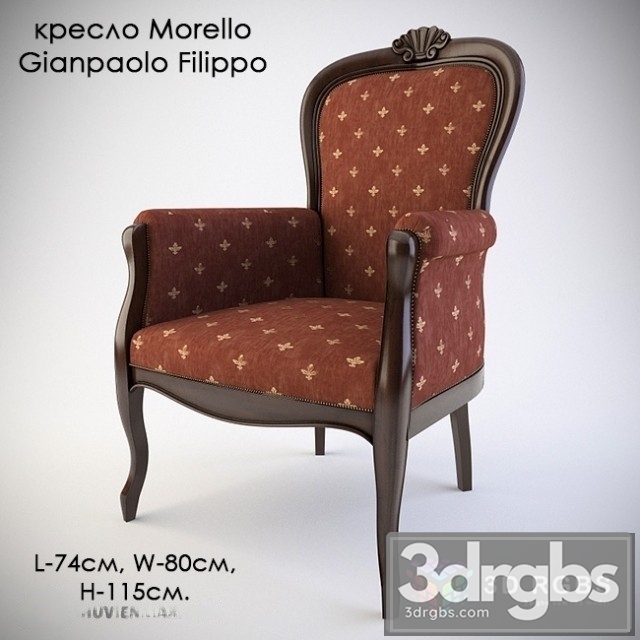 Morello Gianpaolo Filippo Armchair 3dsmax Download - thumbnail 1