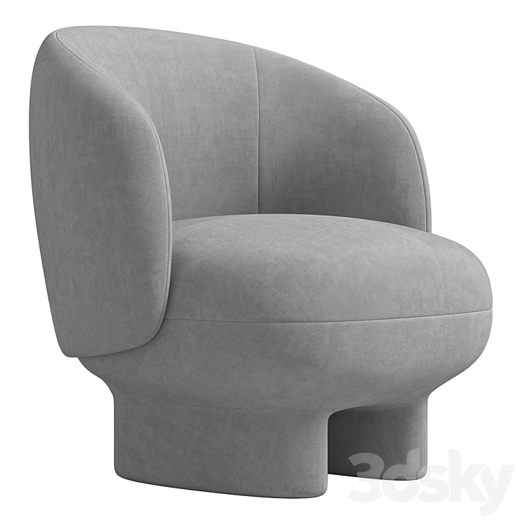 Moro Armchair 3DS Max Model - thumbnail 2