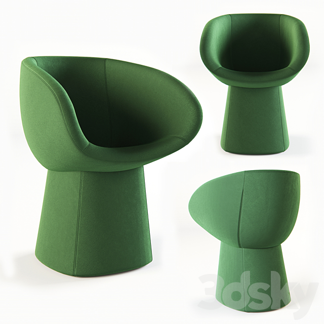 Moroso Armada small armchair 3ds Max - thumbnail 1