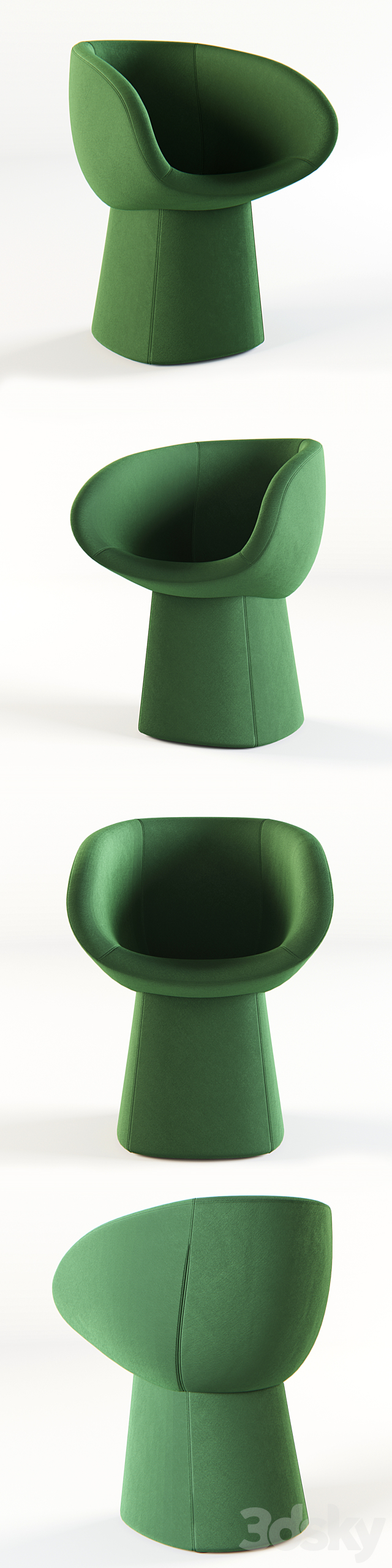 Moroso Armada small armchair 3ds Max - thumbnail 2