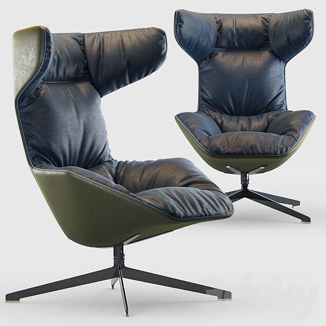 Moroso Armchair Leather 3DSMax File - thumbnail 1