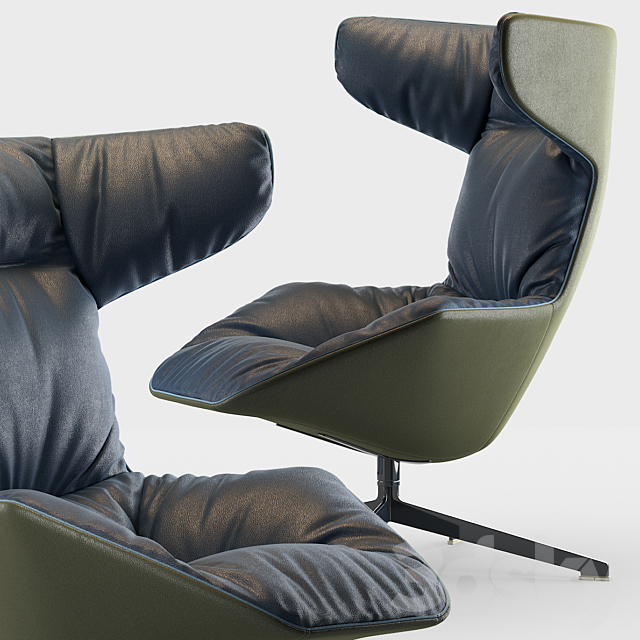 Moroso Armchair Leather 3DSMax File - thumbnail 2