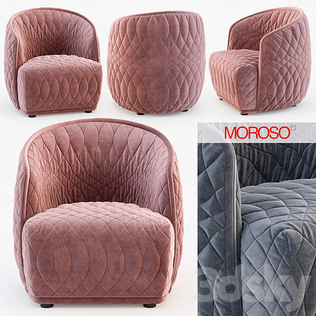 Moroso Redondo small armchair 3ds Max - thumbnail 1