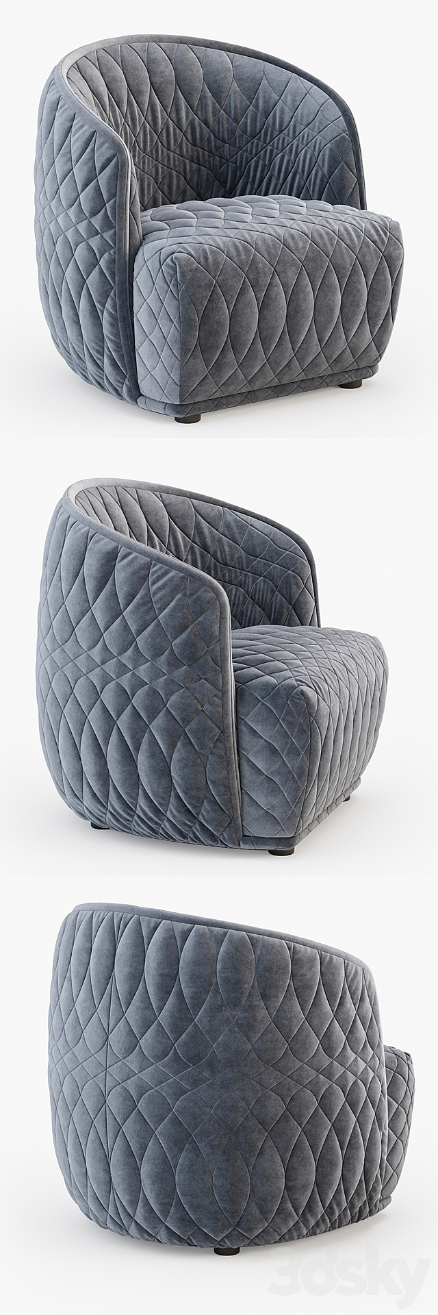 Moroso Redondo small armchair 3ds Max - thumbnail 2