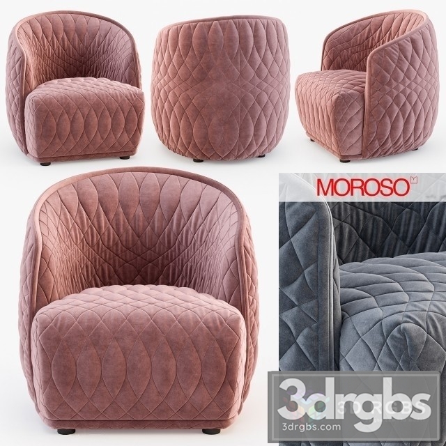 Moroso Redondo Small Armchair 3dsmax Download - thumbnail 1