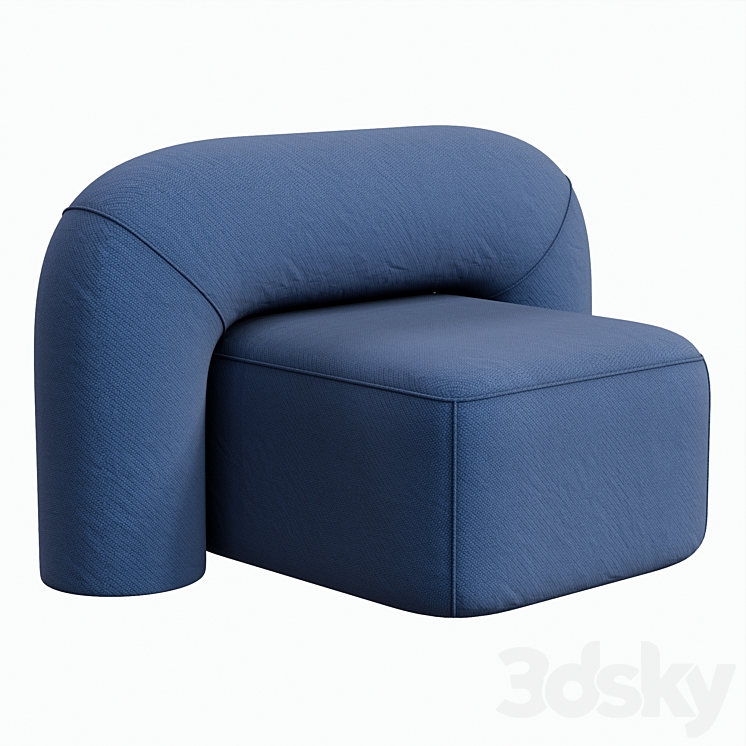 Moss 1300 Armchair 3DS Max Model - thumbnail 1