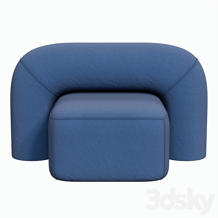 Moss 1300 Armchair 3DS Max Model - thumbnail 2