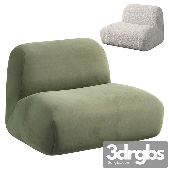 Multi-color options boconcept stuffed floor teddy couch hippo loveseat boucle cloud armchair 3dsmax Download - thumbnail 1