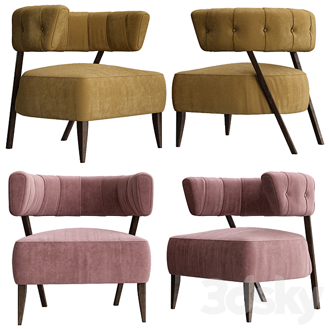 Munna Aileen armchair 3ds Max - thumbnail 1