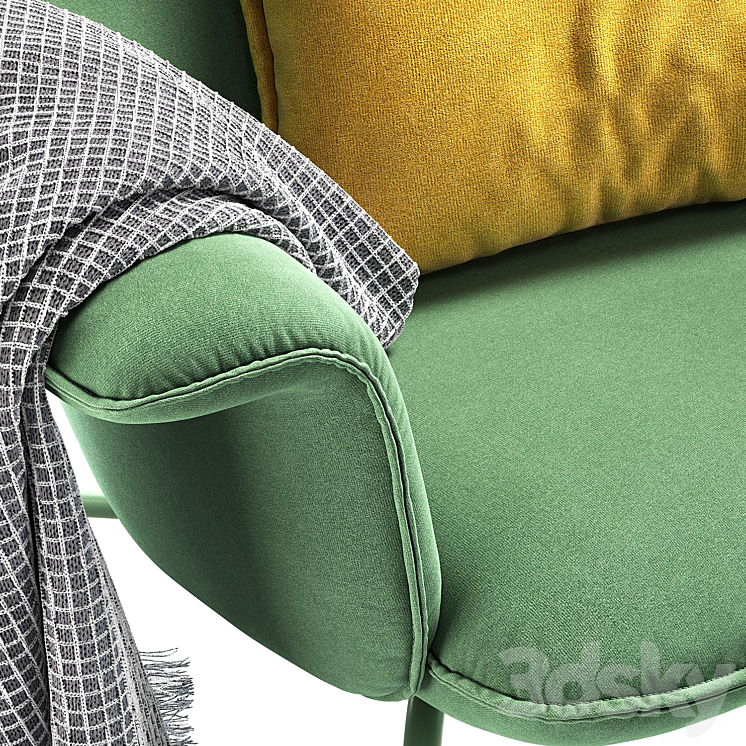 Muuto Doze Lounge Chair & Ottoman 3DS Max - thumbnail 2