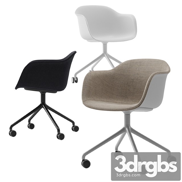 Muuto Fiber Armchair Swivel Base W 1 3dsmax Download - thumbnail 1