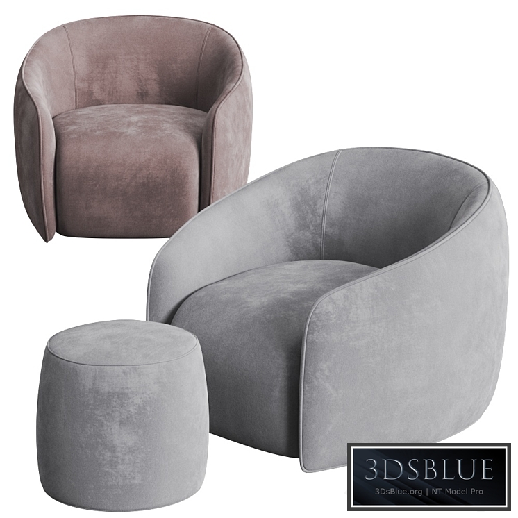 My Home Collection Baloo Armchair and Pouf 3DS Max - thumbnail 3