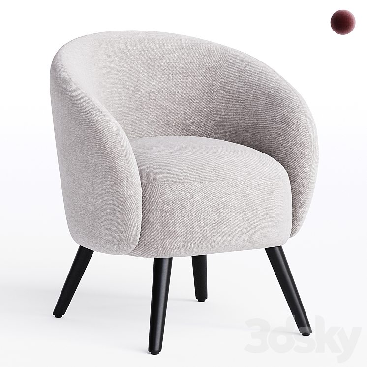 Mylo Accent Chair 3DS Max Model - thumbnail 1