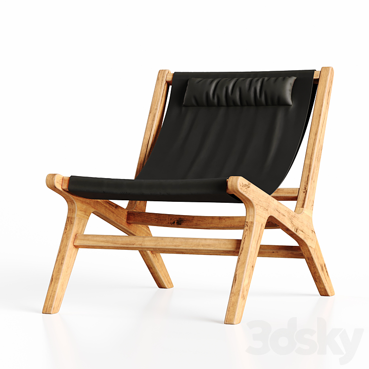 Nairobi Garden Armchair Wood No3 3DS Max - thumbnail 2