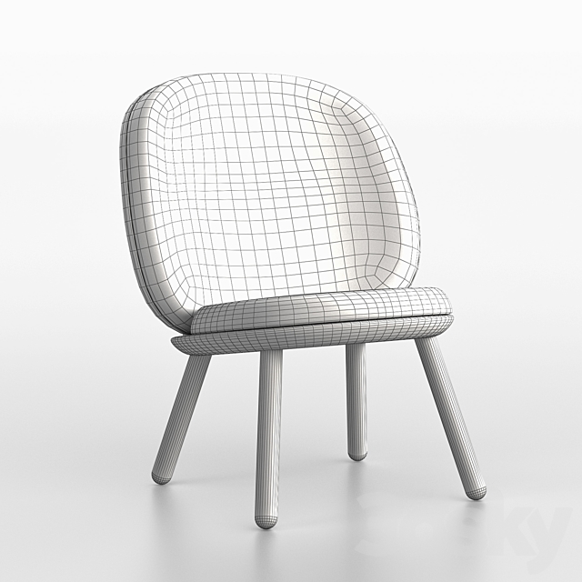 Naive Low Chair by Emko 3DS Max Model - thumbnail 3