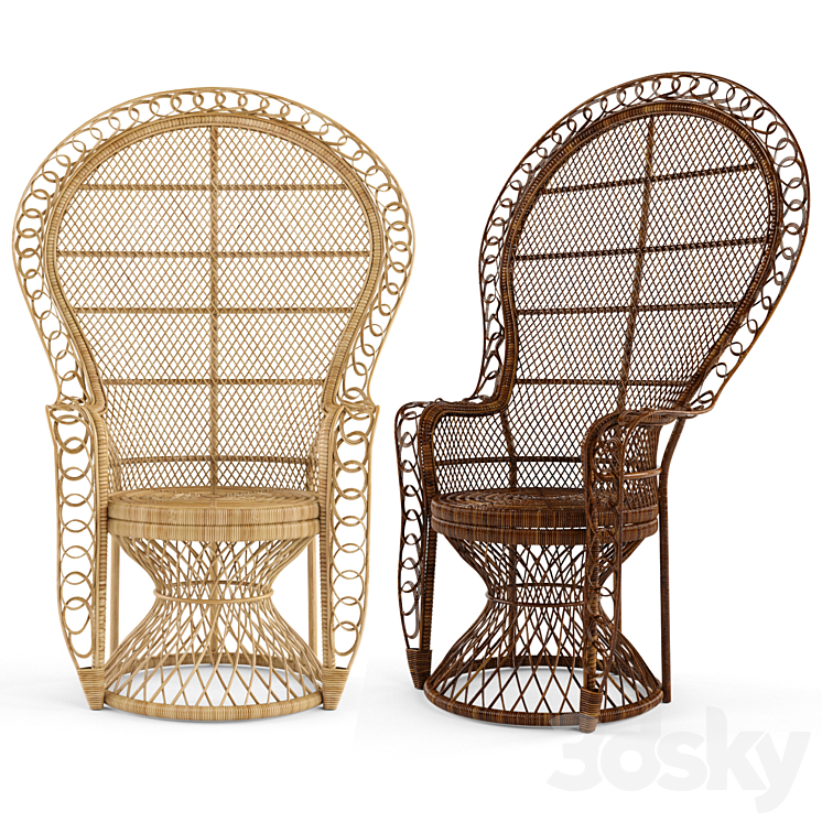 Nanu Heirloom Rattan Peacock Chair 3DS Max - thumbnail 1