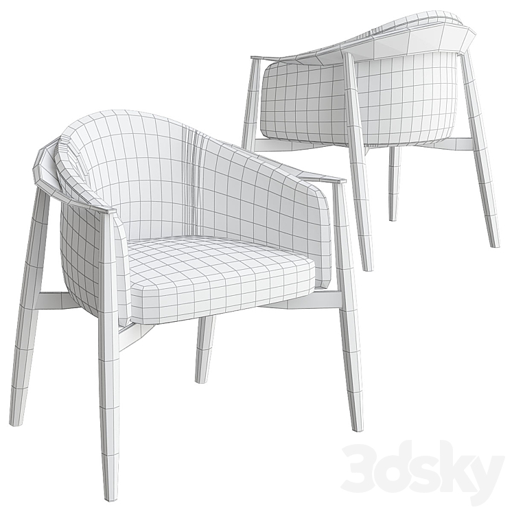 Natevo TEKTON Easy chair 3DS Max - thumbnail 2