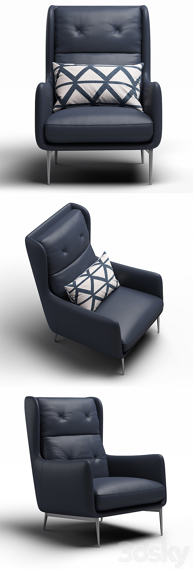 Natuzzi After Eight 3ds Max - thumbnail 2