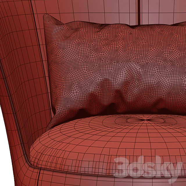 NATUZZI armchair Cape 3DSMax File - thumbnail 3