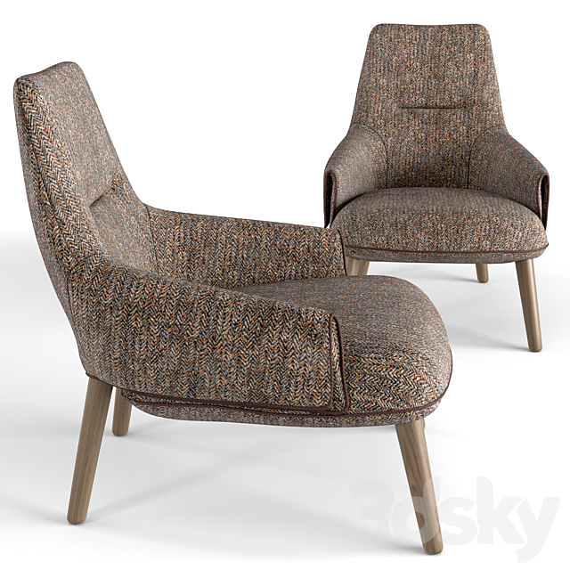 Natuzzi Armchair EMMA 3DSMax File - thumbnail 2