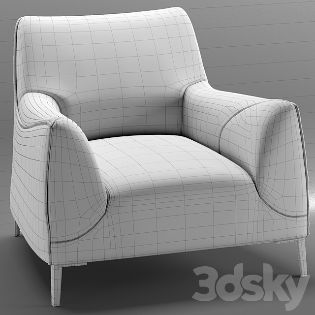 Natuzzi Armchairs DOLLY 3DSMax File - thumbnail 3