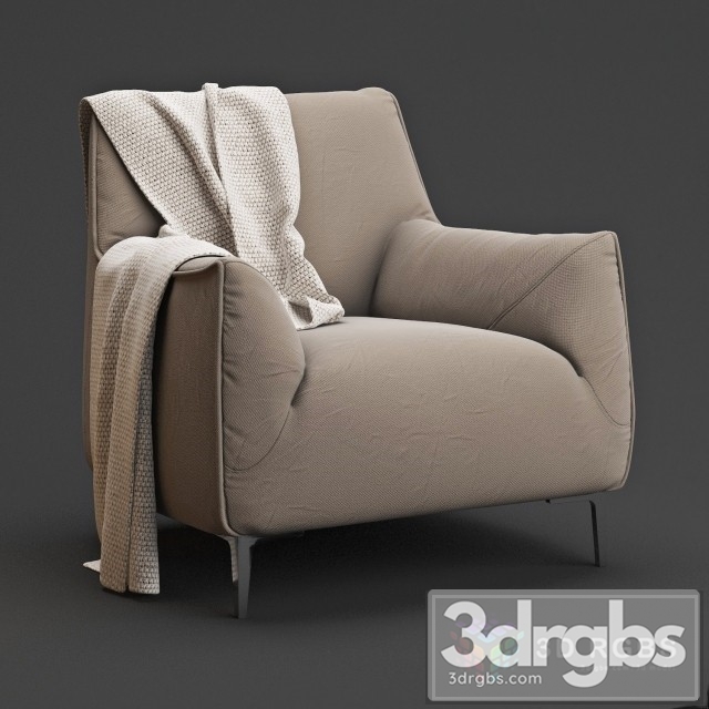 Natuzzi Dolly Armchair 3dsmax Download - thumbnail 1